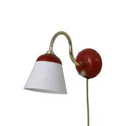 Alma Wall Light with Dimmer, Cable & Plug, Coral