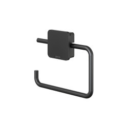 Topaz Black | Toilet roll holder without cover Black | Bathroom accessories | Geesa