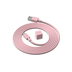 CABLE 1 USB A to Lightning Silicone MFi charging cable, 1.8m - OLD PINK | Multimedia ports | Avolt
