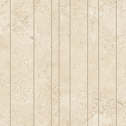 Marvel Travertine Sand Cross Chiselled Urban Grid | Ceramic tiles | Atlas Concorde