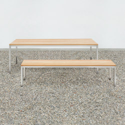 at_20 Tisch und on_19 Bank | Tabletop rectangular | Silvio Rohrmoser