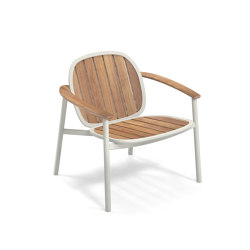 Twins Alu-teak lounge chair | 6042 | open base | EMU Group