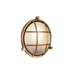 7427 Brass Bulkhead With Eyelid Shield, Large, Natural Brass