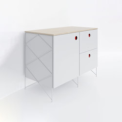 Kitchen Cabinet #1612 | Red | Kitchen furniture | Fleysen