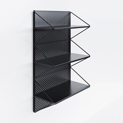 Kitchen shelving unit #1710 | Black | wall-mounted | Fleysen