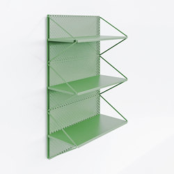 Kitchen shelving unit #1710 | Green Matt | wall-mounted | Fleysen