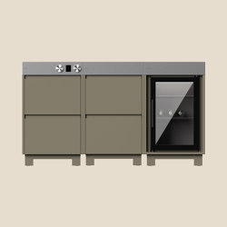 Rimo Lover Outdoor Kitchen Bundle | Olive | Cook + Cool + Store | Modular outdoor kitchens | ATOLL