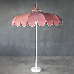 Dolce Vita | Ciao Amore Pink 200 Umbrella with Volant and Wind Vent | Garden accessories | Set Collection