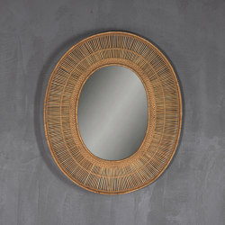 Malawi | Mirror Round Natural Large | Wall mirrors | Set Collection