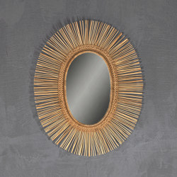 Malawi | Sun Round/Oval Mirror Natural Large | Mirrors | Set Collection
