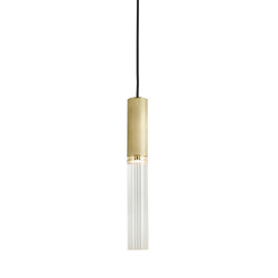 Flume | 50 Pendant - Satin Brass | Suspended lights | J. Adams & Co.