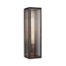 Lantern | Ash Wall Light - Large - Bronze & Clear Reeded Glass | Wall lights | J. Adams & Co.