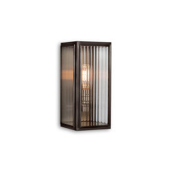 Lantern | Ash Wall Light - Small - Bronze & Clear Reeded Glass | Wall lights | J. Adams & Co.