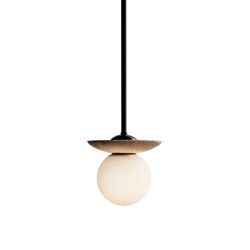 Orbit | Pendant - Bronze and Travertine | Suspended lights | J. Adams & Co.