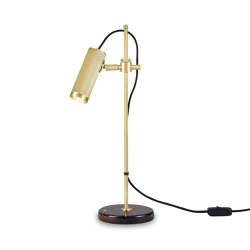 Spot | Desk Light - Satin Brass & Black Marble base | Reading lights | J. Adams & Co.
