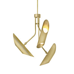 Vector | Pendant - Satin Brass | Suspended lights | J. Adams & Co