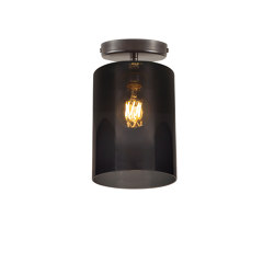 Brompton Size 2 Ceiling Light, Weathered, Anthracite Glass | Lampade plafoniere | Original BTC