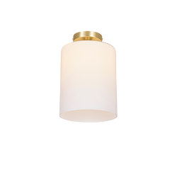 Brompton Size 2,Ceiling Light, Satin Brass, Opal Glass | Plafonniers | Original BTC