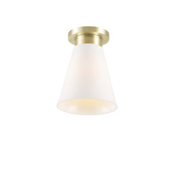 Hector Medium Flowerpot, Ceiling Light, Satin Brass | Ceiling lights | Original BTC