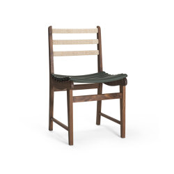 Miguelito Dining Chair - Leather | open base | Luteca