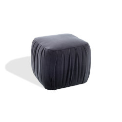 FAYE CASUAL LOUNGE 
upholstered stool with intergrated coasters | Poufs / Polsterhocker | KFF
