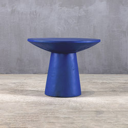 Slow | Mushroom Coffee Table Suar 60 Blue Cobalt | closed base | Set Collection