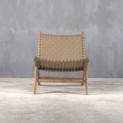 Kanso | Strap Camel Lounge Chair | open base | Set Collection