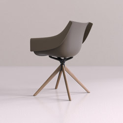 Manta sillón giratorio con madera | Chairs | Vondom