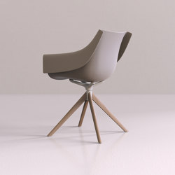 Manta sillón giratorio con madera | Sillas | Vondom