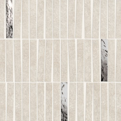 Boost Mineral White Mosaico Domino Lux | Ceramic mosaics | Atlas Concorde