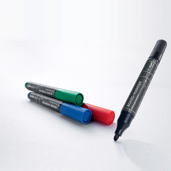 Glassboard markers, black, blue, red, green, 4 pcs. | Pens | Sigel