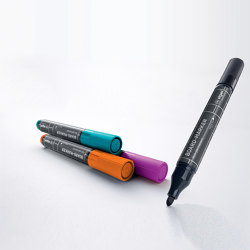 Glassboard markers, black, turquoise, magenta, orange, 4 pcs. | Pens | Sigel