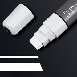 Chalk markers 150, chisel tip, white, 1 pcs. | Desk accessories | Sigel