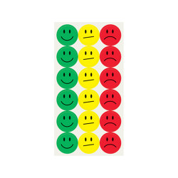 Adhesive dots smileys, self-adhesive, yellow, green, red, 180 pcs. |  | Sigel