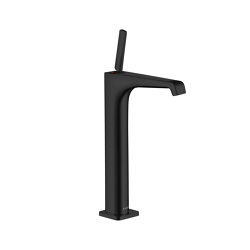 AXOR Citterio E Single lever basin mixer 250 with pin handle for wash bowls with waste set | matt black | Wash basin taps | AXOR