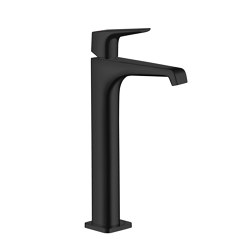 AXOR Citterio E Single lever basin mixer for concealed installation wall-mounted with pin handle, spout 221 mm and escutcheons | matt black | Wash basin taps | AXOR