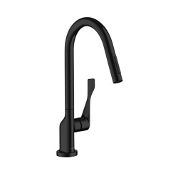 AXOR Citterio Single lever kitchen mixer 250 with pull-out spray | matt black | Kitchen products | AXOR