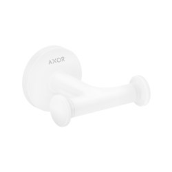 AXOR Universal Circular Accessories 
Gancio porta asciugamani doppio | Bianco Opaco | Portasciugamani | AXOR