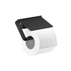 AXOR Universal Softsquare Accessories Toilet paper holder with cover | matt black | Distributeurs de papier toilette | AXOR