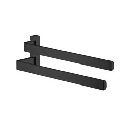 AXOR Universal Softsquare Accessories Towel holder twin-handle | matt black | Towel rails | AXOR