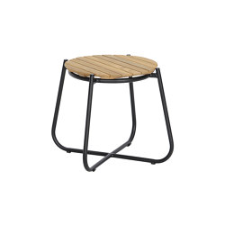 Light Round Cross Leg Slate Top Coffee Table | open base | cbdesign