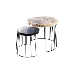 Thea Petrified Round Coffee Table S/2 | Nesting tables | cbdesign