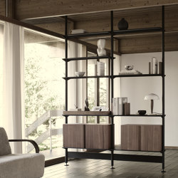 Pira G2 - Walnut/Black grey | Scaffali | string furniture