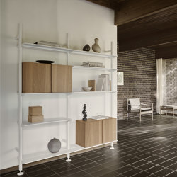 Pira G2 - White oak/white, wallmounted | Shelving | string furniture
