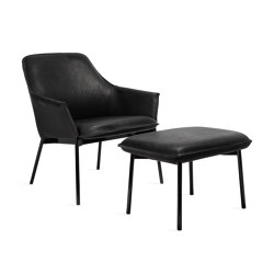 Grace | Lounge Chair Low mit Stahlgestell & Ottoman | Armchairs | FREIFRAU MANUFAKTUR