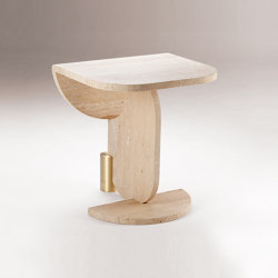 Playing Games travertine side table | Side tables | Dooq
