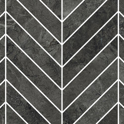 River Graphite Mosaico Chevron R | Baldosas de cerámica | Refin