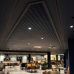 Groove - Oberfräser geschnittene gemusterte Paneele | Sound absorbing ceiling systems | Autex Acoustics