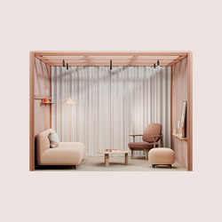 Modular Lounge 3x3 p5.v1.O in Clay Red | Systèmes room-in-room | Mute