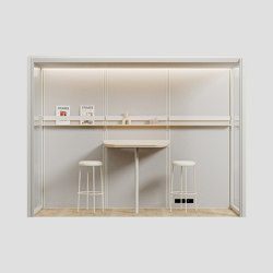 Modular Meet 3x1 in White Moon | Sistemas room-in-room | Mute